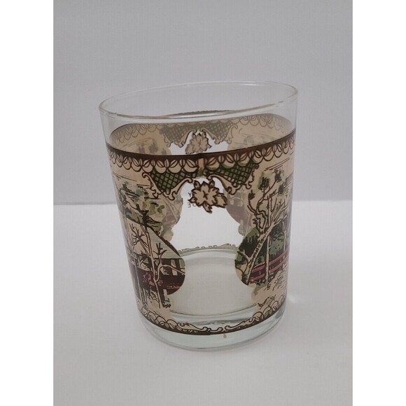 Vintage Johnson Brothers Friendly Village Glass 4" x 3" Brown Cream - Picture 4 of 5